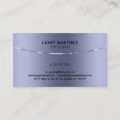 Metaalachtig licht paars afbeelding met textuur visitekaartje (Achterkant)