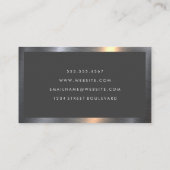 Metaalachtig Lijst | Donkergrijs Visitekaartje (Achterkant)
