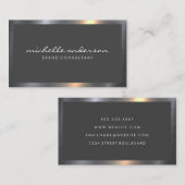 Metaalachtig Lijst | Donkergrijs Visitekaartje (Voorkant / Achterkant)