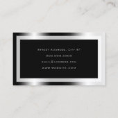 Metaalachtig lijst luxueus visitekaartje (Achterkant)