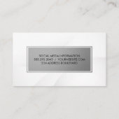 Metaalachtig Lijst | Witte achtergrond Visitekaartje (Achterkant)
