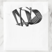 Metaalachtig Ovale Sticker (Tas)