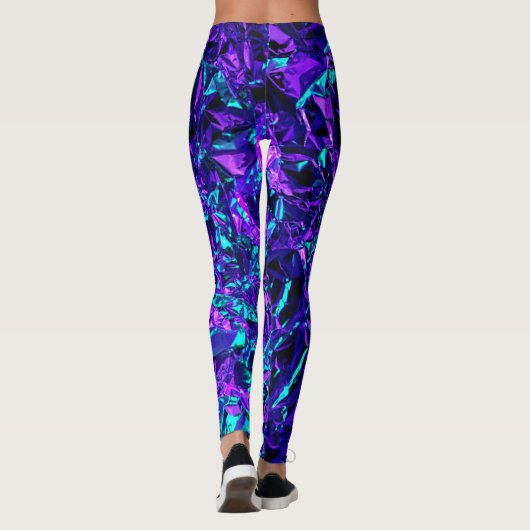 Metaalachtig Paars en Blauwgroen Leggings (Achterkant)
