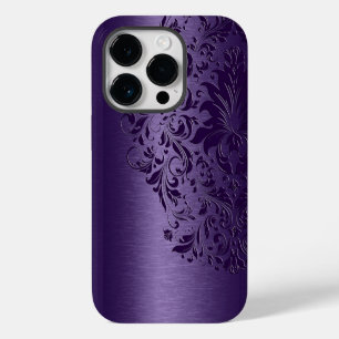 Metaalachtig Paars Geborsteld Aluminium Paarse Kan iPhone 14 Pro Hoesje