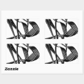 Metaalachtig Rechthoekige Sticker (Vel)