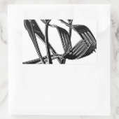 Metaalachtig Rechthoekige Sticker (Tas)