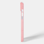 Metaalachtig roze stalen gegraveerde monogram Case-Mate iPhone case (Achterkant / Links)