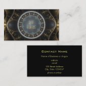 Metaalachtig  Steampunk Fractal Afbeelding Visitekaartje (Voorkant / Achterkant)