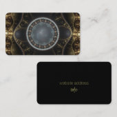 Metaalachtig Steampunk Fractal Afbeelding Visitekaartje (Voorkant / Achterkant)