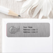 Metaalachtig Treble Clef Etiket (Insitu)