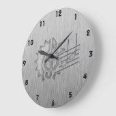 Metaalachtig Treble Clef Grote Klok (Hoek)