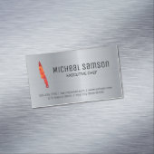 Metaalachtig | Vuurmes | Executive Chef Magnetisch Visitekaartje (Voorbeeld)