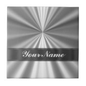 Metaalachtig zilver tegeltje (Voorkant)