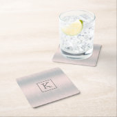 Metaalachtig zilvergrijs geborsteld aluminium text kartonnen onderzetters (Insitu)