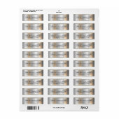 Metaalachtig zilvergrijs geometrisch ontwerp etiket (Full Sheet)
