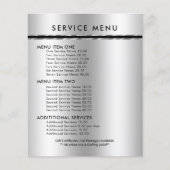 Metaalachtig zilvergrijs & zwarte strepen flyer (Voorkant)