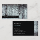 Metaalachtige Abstracte regendruppels Visitekaartje (Voorkant / Achterkant)