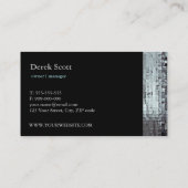 Metaalachtige Abstracte regendruppels Visitekaartje (Achterkant)