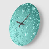 Metaalachtige Blauwgroen- groene Regen Druppels Grote Klok (Hoek)