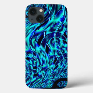 Metaalachtige en gehaakte illusie, blauw tot groen Case-Mate iPhone case