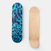Metaalachtige en gehaakte illusie, blauw tot groen persoonlijk skateboard (Voorkant)