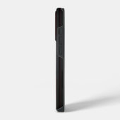 Metaalachtige geometrische zwarte textuur Rode act iPhone Hoesje (Linkerkant)