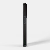 Metaalachtige geometrische zwarte textuur Rode act iPhone Hoesje (Rechterkant)