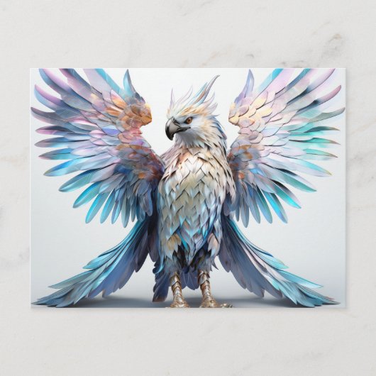 Metaalachtige iriserende arend briefkaart (Voorkant)