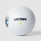 Metaalachtige iriserende arend golfballen (Logo)