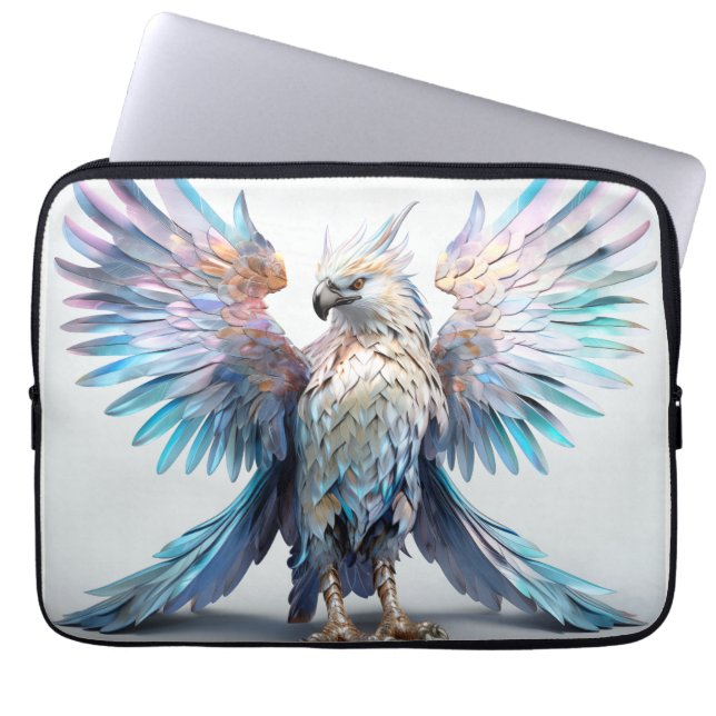 Metaalachtige iriserende arend laptop sleeve (Voorkant)