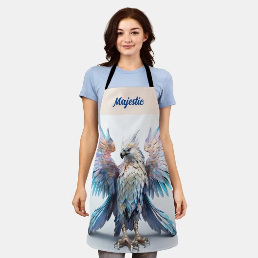 Metaalachtige iriserende arend schort (Gedragen)