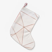 Metaalachtige kopertextuur met brons ontvlambaar kleine kerstsok (Voorkant (Hangend))