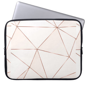 Metaalachtige kopertextuur met brons ontvlambaar laptop sleeve