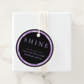 Metaalachtige Paars- en zwartwitzakken Bedankjes Labels (In situ)