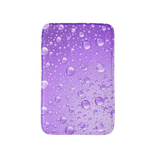 Metaalachtige Paarse Abstracte regenval Badmat (Voorkant Verticaal)