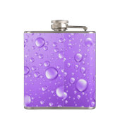 Metaalachtige Paarse Abstracte regenval Heupfles (Achterkant)