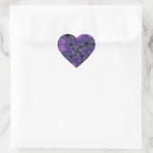 Metaalachtige Paarse bril Hart Sticker (Tas)