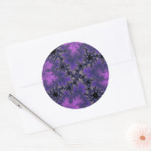 Metaalachtige Paarse bril Ronde Sticker (Envelop)