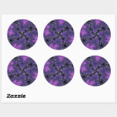 Metaalachtige Paarse bril Ronde Sticker (Vel)