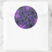 Metaalachtige Paarse bril Ronde Sticker (Tas)