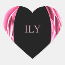 Metaalachtige Roos Roze Sticker van het hart