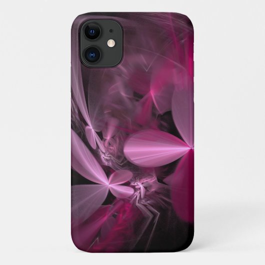 Metaalachtige roze bloemblaadjes Case-Mate iPhone case (Achterkant)