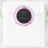 Metaalachtige Roze Zachte Roze Ronde Sticker (Tas)