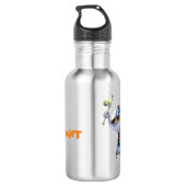 Metaalachtige sport Roestvrij stalen flesje Waterfles (Achterkant)