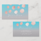 Metaalachtige Stippen Roze Roze Grijze Blauwe Ther Visitekaartje (Voorkant / Achterkant)