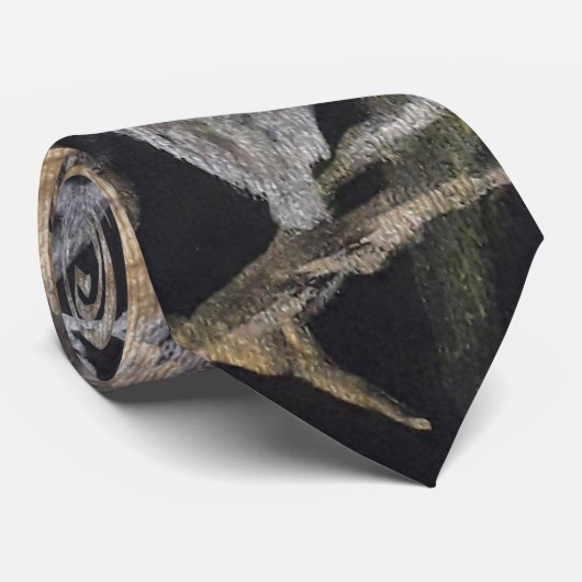 Metaalachtige waterverf van de opgerolde uil stropdas (Opgerold)