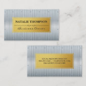 Metaalaluminium | Rivets Gold Lijst Visitekaartje (Voorkant / Achterkant)