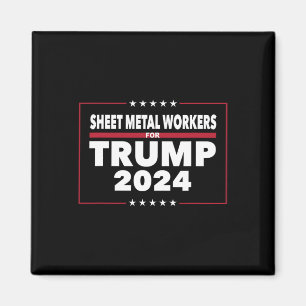 Metaalarbeiders voor Trump 2024 President Republik Magneet