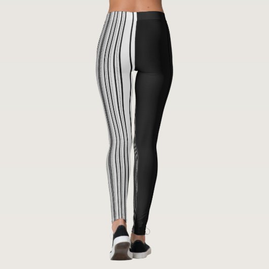 Metaalband Stripe en Contrast Leggings (Achterkant)