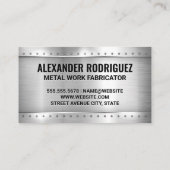 Metaalbewerker in de productie | Metalen klinknage Visitekaartje (Achterkant)